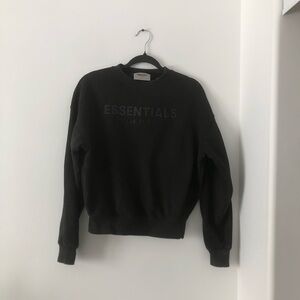 Essentials Fear of God Black Crewneck Sweater- Size L (10)